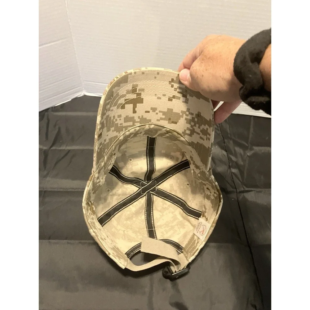 Desert Digital Tan Camouflage Tactical Operator Cap - Patch Area Baseball Hat